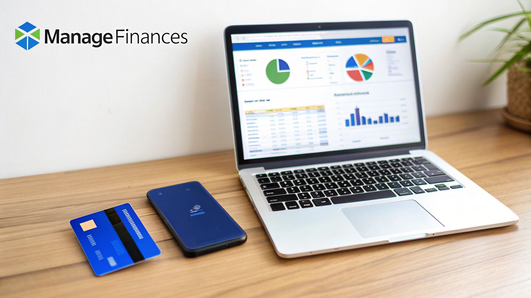 A person managing their business finances on a laptop and mobile phone.