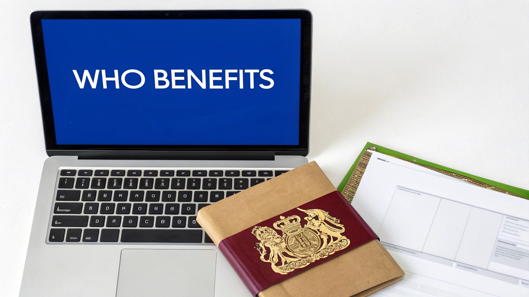 A calculator and pen on top of financial documents, symbolising the costs of mail forwarding.