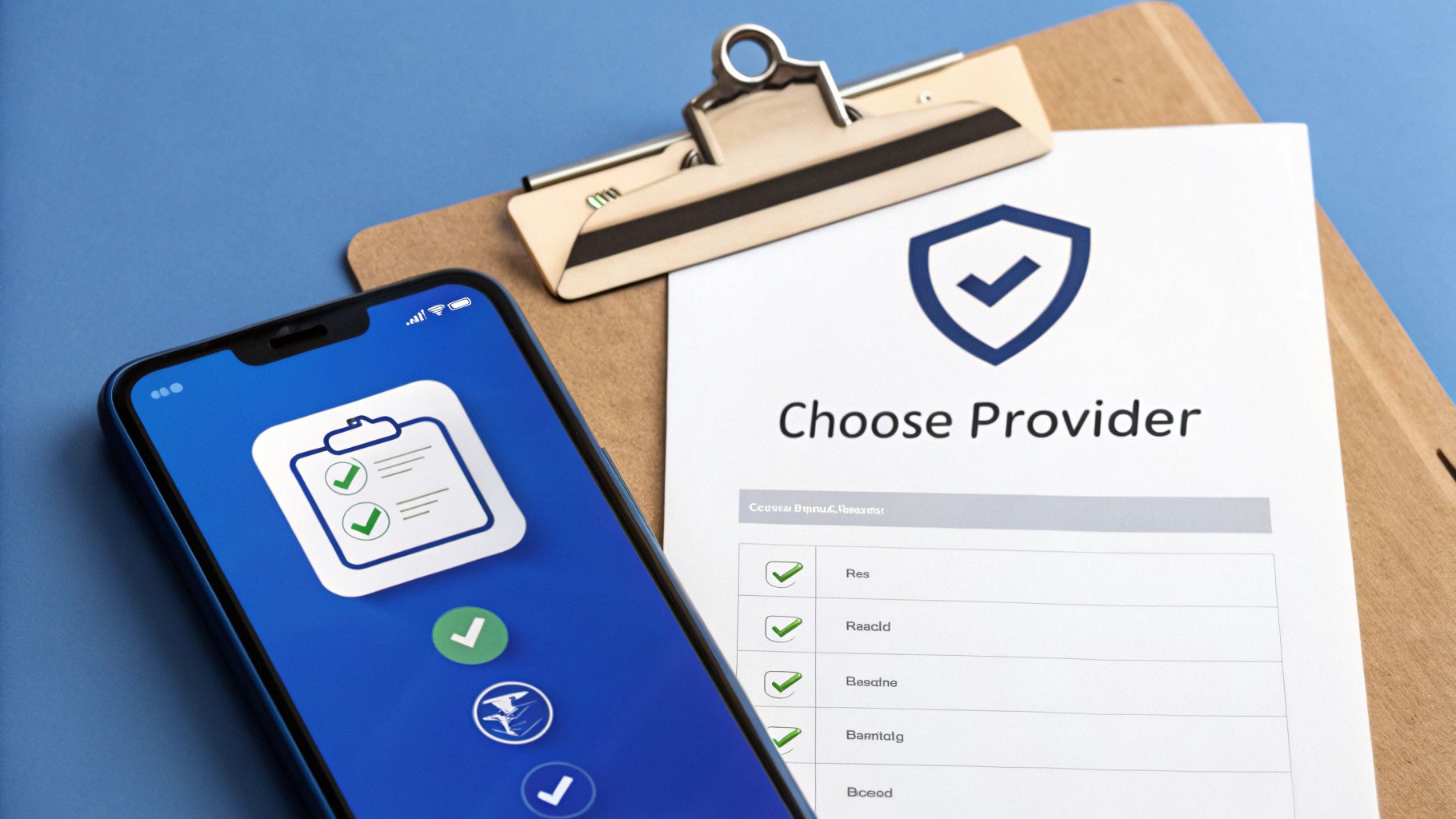 A person holding a smartphone, looking at a screen with a question mark icon, representing frequently asked questions about mail forwarding.