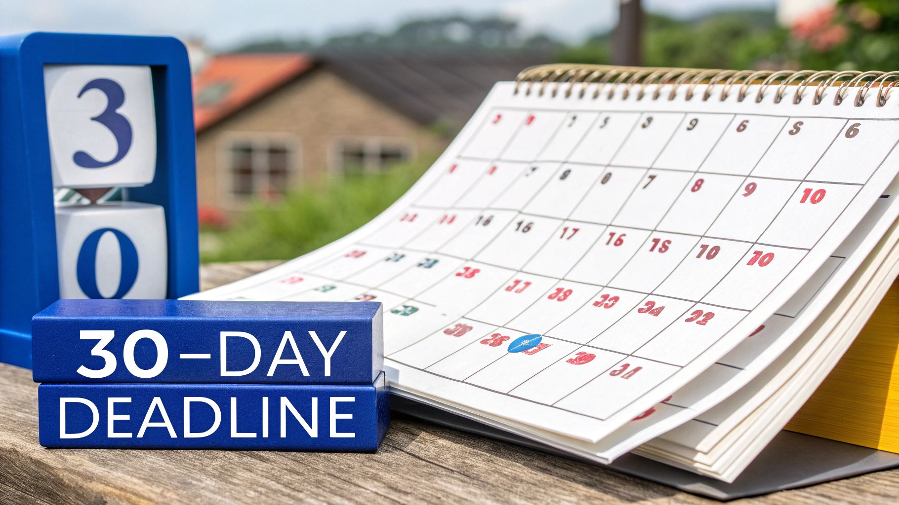 A person marking a date on a calendar, highlighting the importance of VAT registration deadlines.