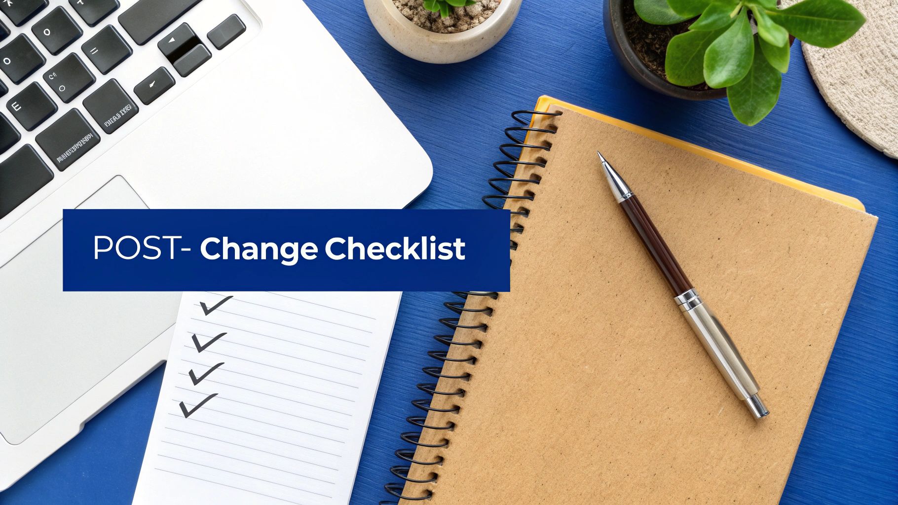 A person ticking items off a long checklist, symbolising compliance tasks after an address change.