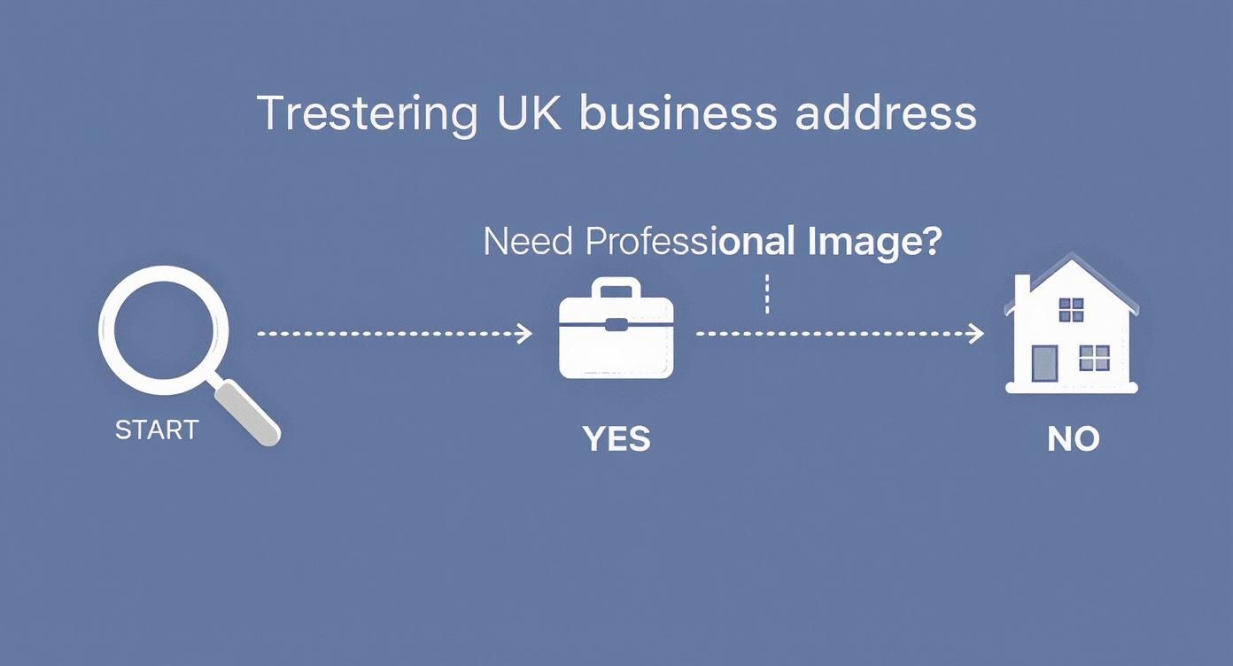 Infographic about how to get business address