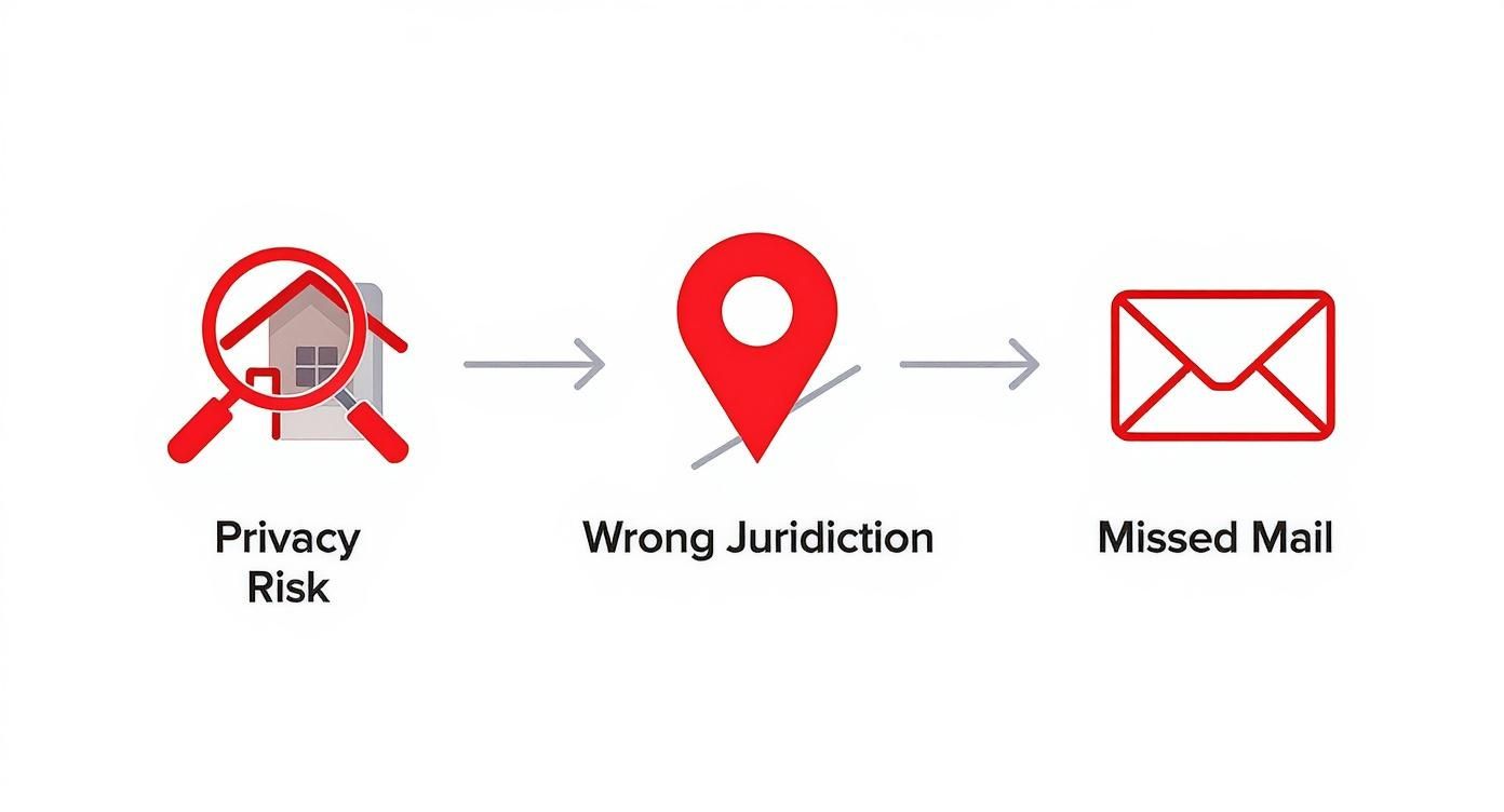 Infographic about registered address of business